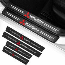 Car Door Sill Protector for Mitsubishi Montero Sport 2019-2023, Carbon Fiber Anti-Scratch Entry Guard Stickers