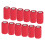 12 piezas de vendaje elástico 410 g 10 cm rojo autoadhesivo 16