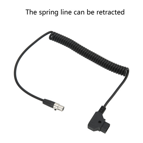 Cable enrollado D-TAP a 4-Pin Mini XLR, 12V 2
