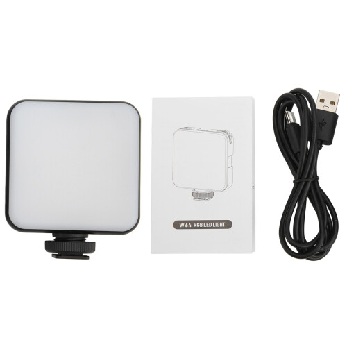 W64 RGB LED Fill Light: Adjustable 2500K-9500K 2000mAh 20 Modes 1
