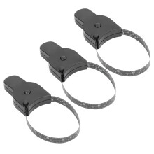 3 Stück Körpermaßband Mini Tragbar Schwarz Präzises Nähmaßband cm Zoll Taillenumfangmesser