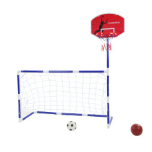 2-in-1 Kids Basketball & Football Set, ABS Indoor/Outdoor Sports Toy