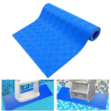 Swimming Pool Ladder Mat - 36x36 Inch Blue Non-Slip Step Pad for Pool Liner Protection and Safety