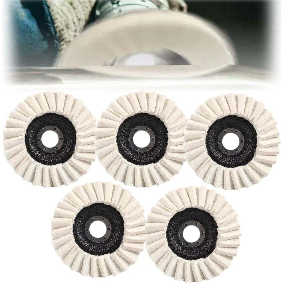 Wool Felt Flap Polishing Disc 4/4.5 Inch Buffing Wheel For Angle Grinder Metal Marble Stone 2025 Model 6947110173146