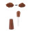 Natural Wood Handle Coffee Powder Stirring Needle Tool, 7.5cm 7