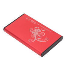 Gehäuse für Festplatte 4TB 2,5 Zoll 5Gbps Übertragung USB 3.0 Aluminiumlegierung Plug-and-Play HDD-Gehäuse für Laptop und Desktop Rot (Nich