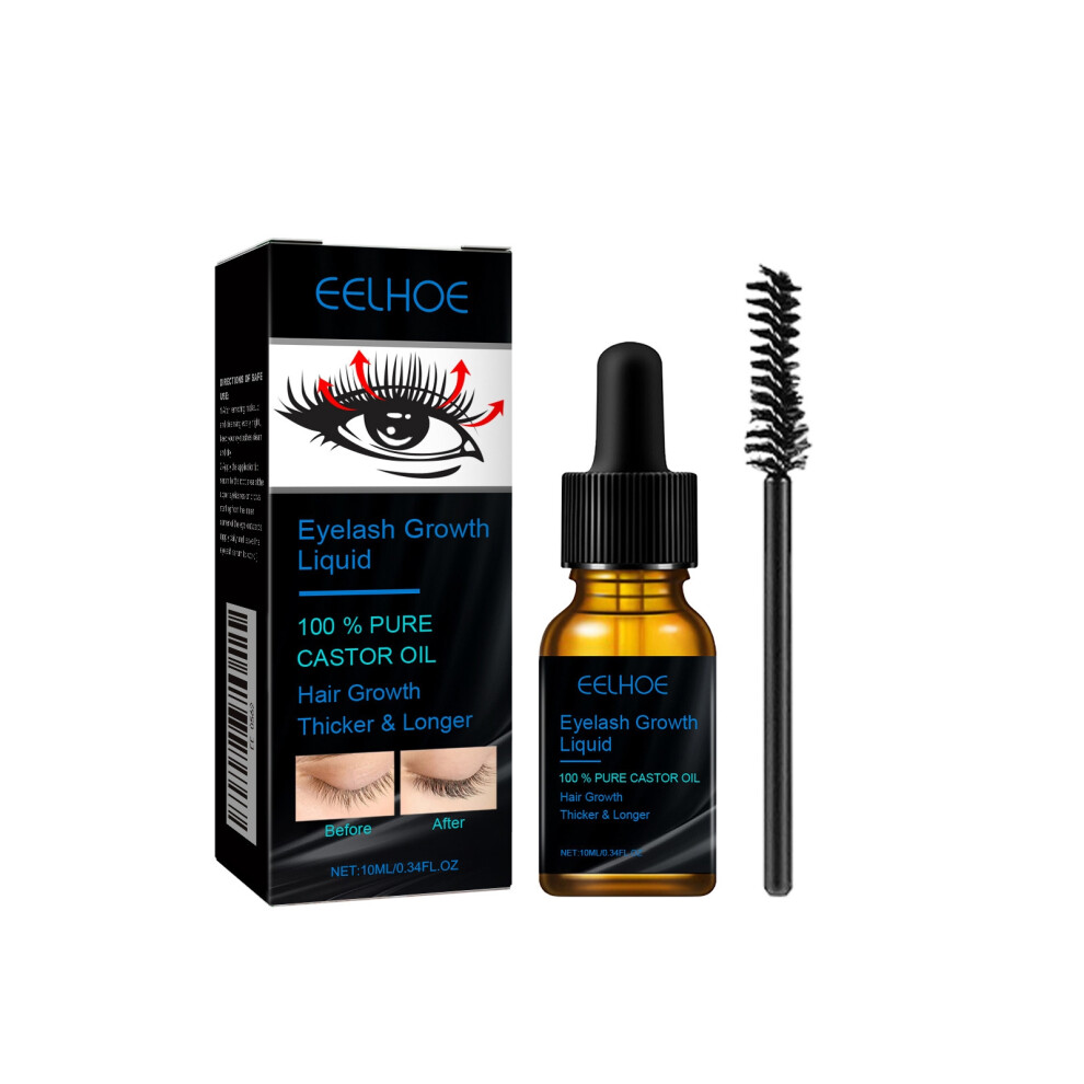 (10ml) Castor oil eyelash liquid, natural thick, long curl, moisturizing and not easy to stain eyelash liquid care liquid