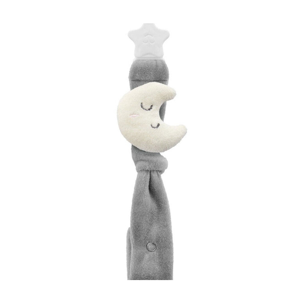 Babyjem Baby Pacifier Holder Moon, Color |Keeps Pacifier Within Easy Reach For Baby - Grey