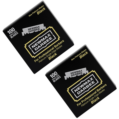 NewMax Darbee Single Edge Razor Blades, Black, 100 Count (Pack of 2)