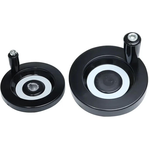 Machine Handwheel Solid Handle Back Corrugated for Label Printing Machine 10mm 63mm Black Durable Replacement Part 2