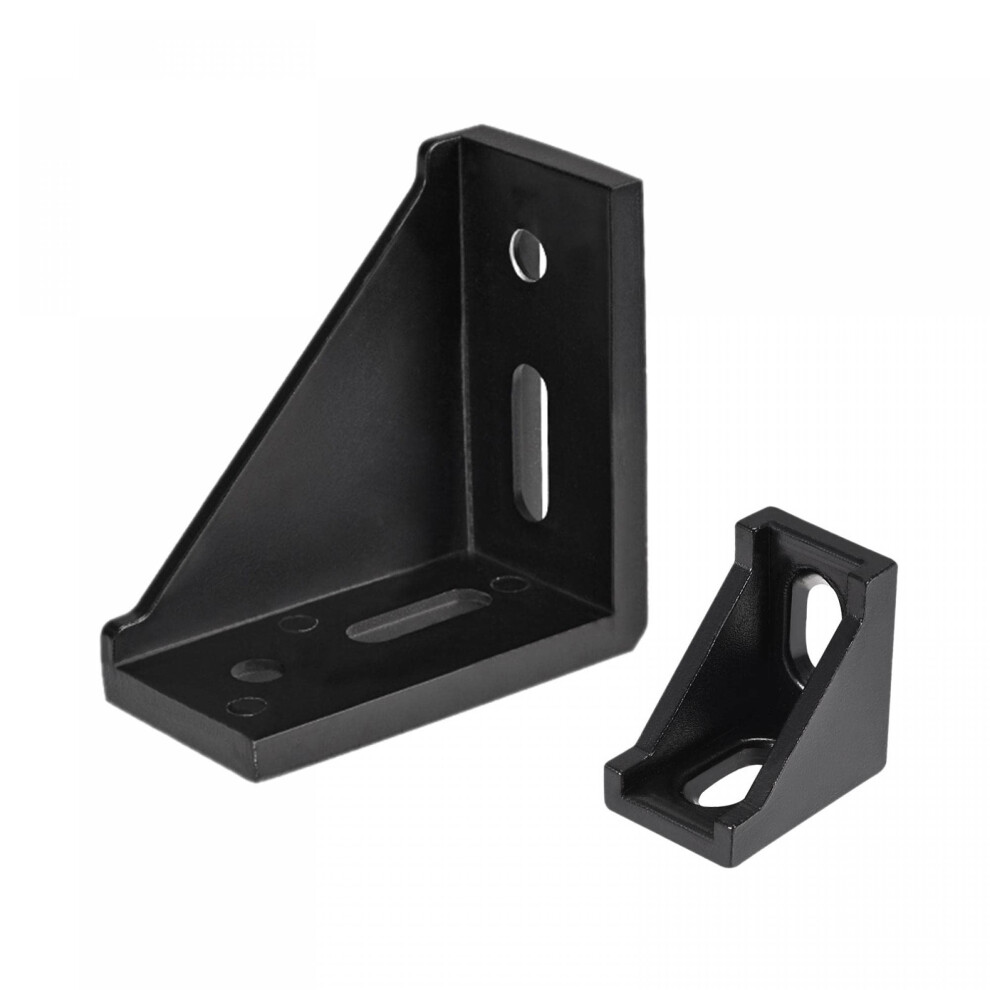 Inside Corner Bracket Gusset For 4040 Series Aluminum Extrusion Profile, Black, 80Mm X 80Mm (4 Pcs), 40Mm X 40Mm (8 Pcs), Slot 8Mm 6947110173580
