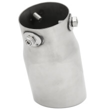 Edelstahl-Abgasrohr-Endrohr Einlass 63 mm Ausgang 76 mm Länge 150 mm Universal für Auto