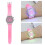 Female Children LED Back Light Quartz Round Watch 4