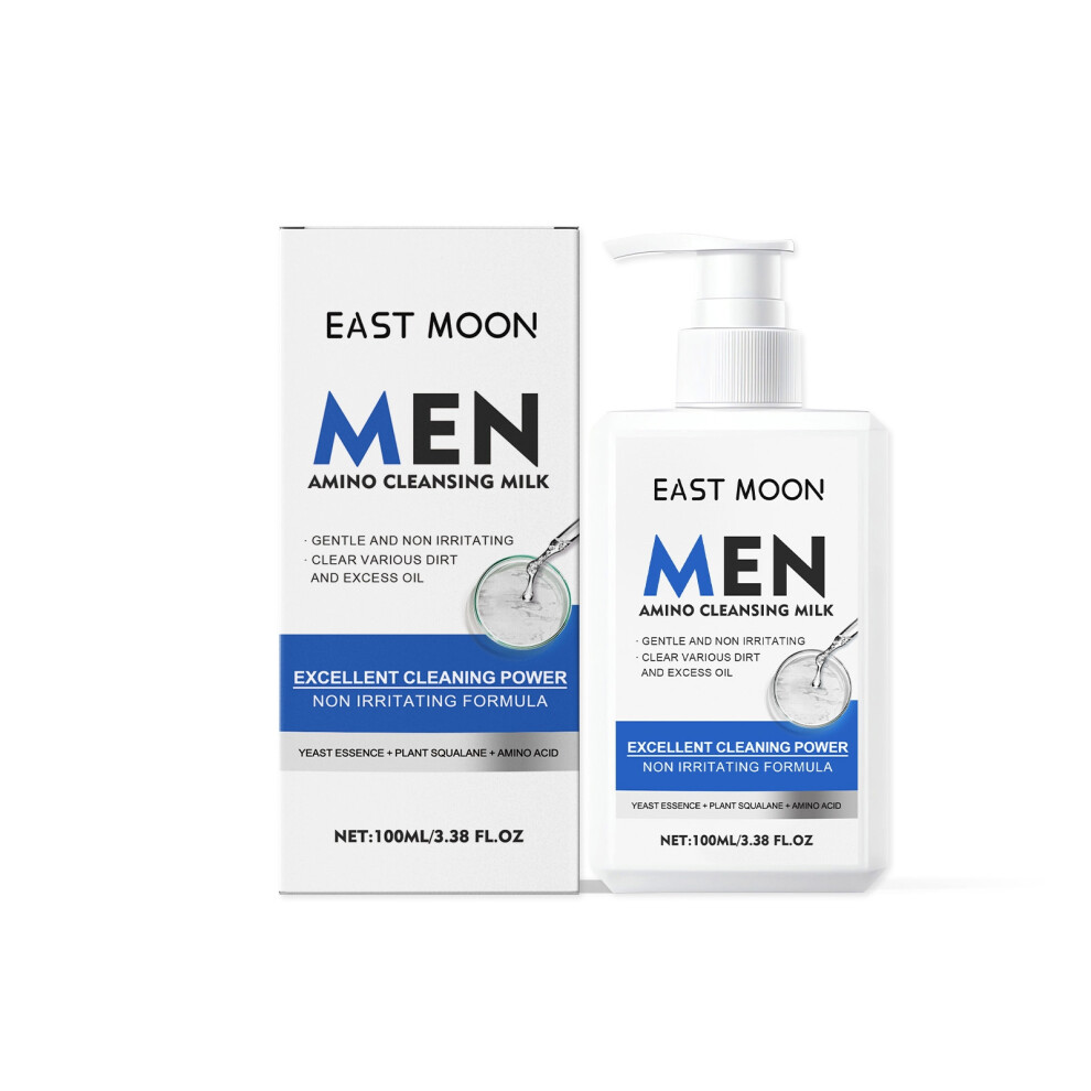 (100ML) Men's cleansing facial cleanser Gently cleansing facial skin refreshing and drying moisturizing skin
