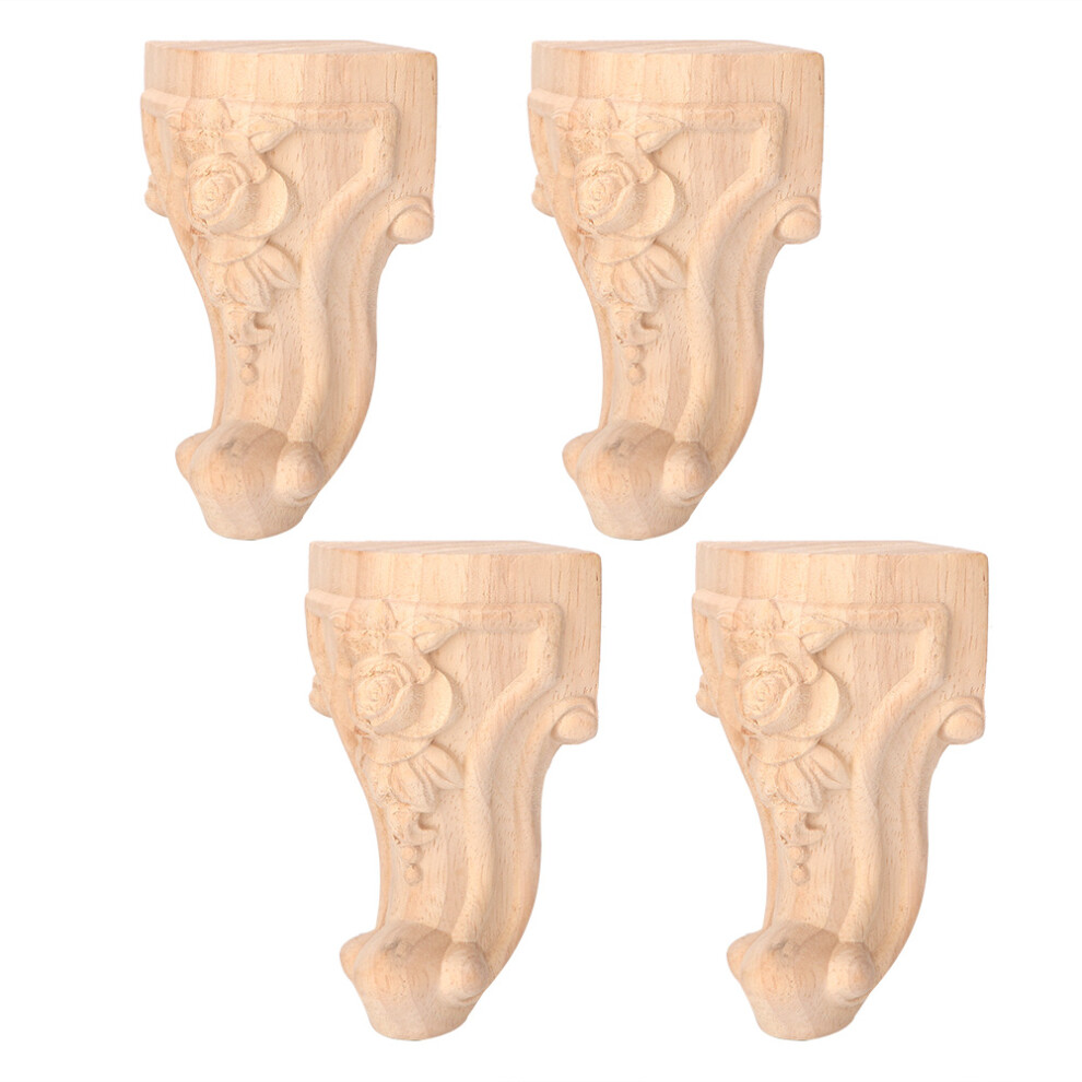 4Pcs Cabinet Legs Carved Table Foot Furniture Leg 9387669685726