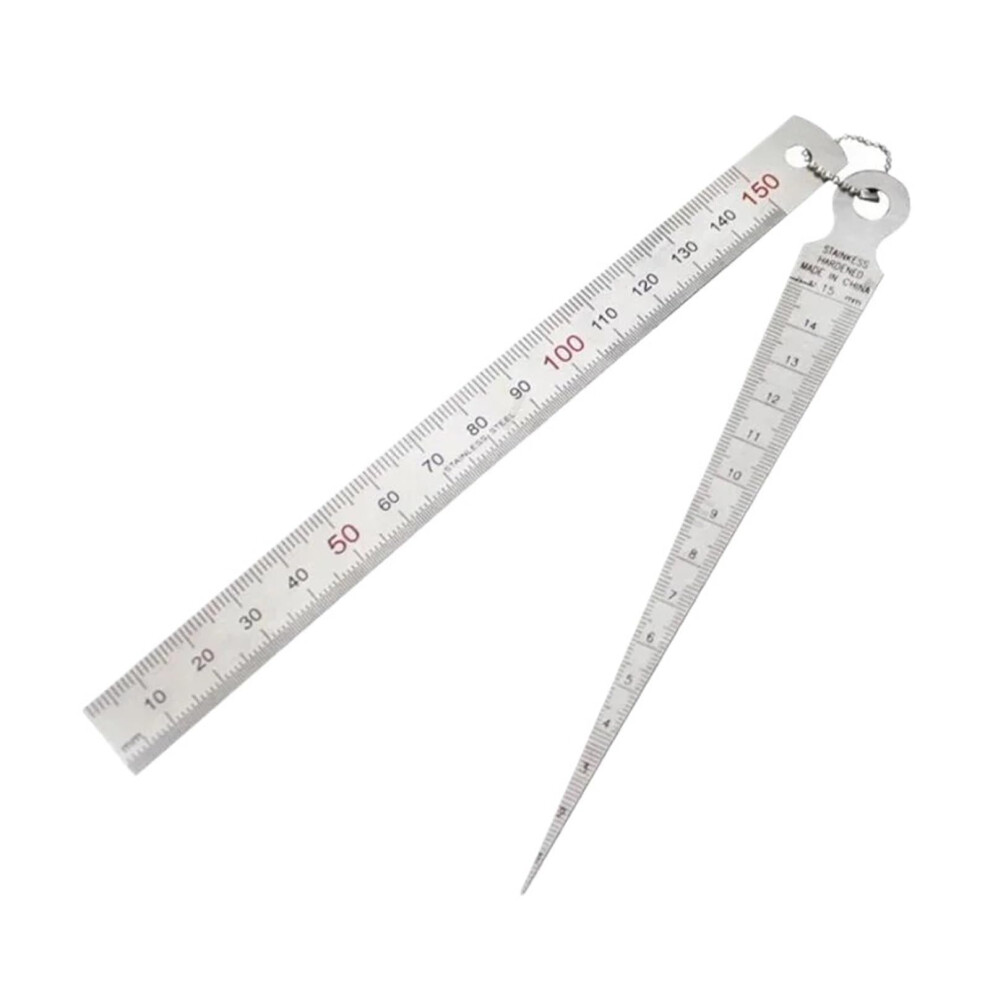 Gap Hole Measuring Wedge Feeler Gauge Set 1-15Mm Steel Ruler Probe Taper Gauge For Clearance And Valve Thickness Measurement 6482260664262