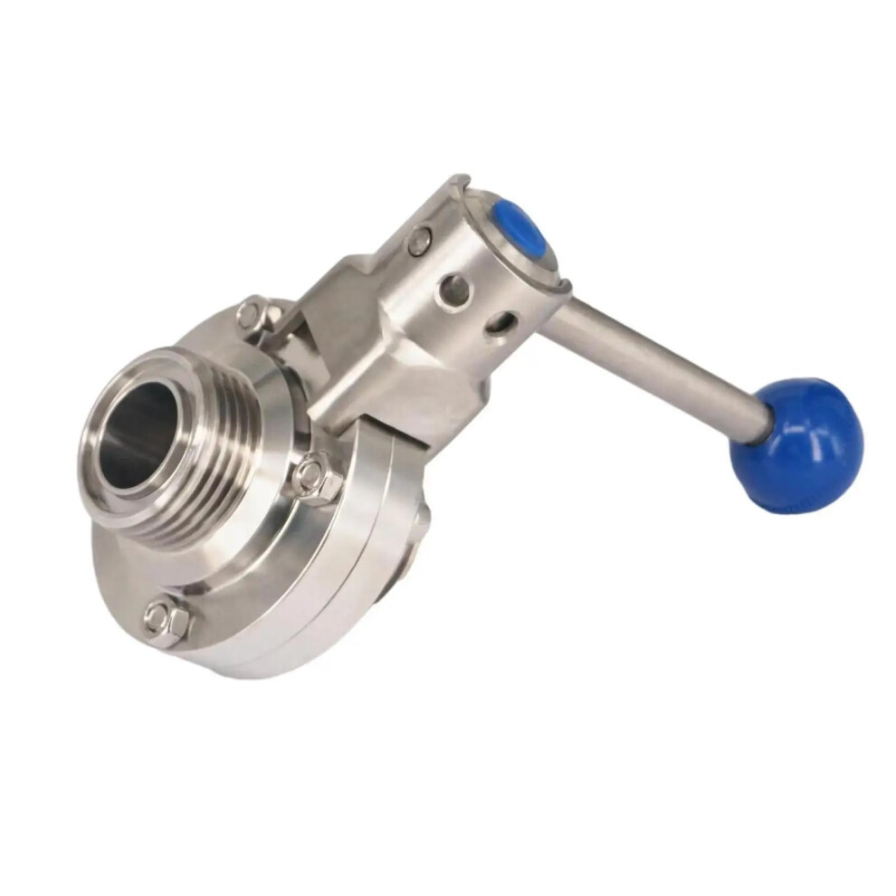 1" 25Mm 304 Stainless Steel Sms-Type Butterfly Valve For Sanitary Connection In Brewing And Dairy Applications 6276012486932