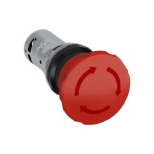 CE Series Compact Rotary Reset Emergency Stop Pushbutton CE4T-10R-01 | 22mm Diameter, Red Color, 10037229 Model