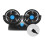 Doppelkopf-Auto-Ventilator 12/24V USB, 265x205x138mm ABS 7