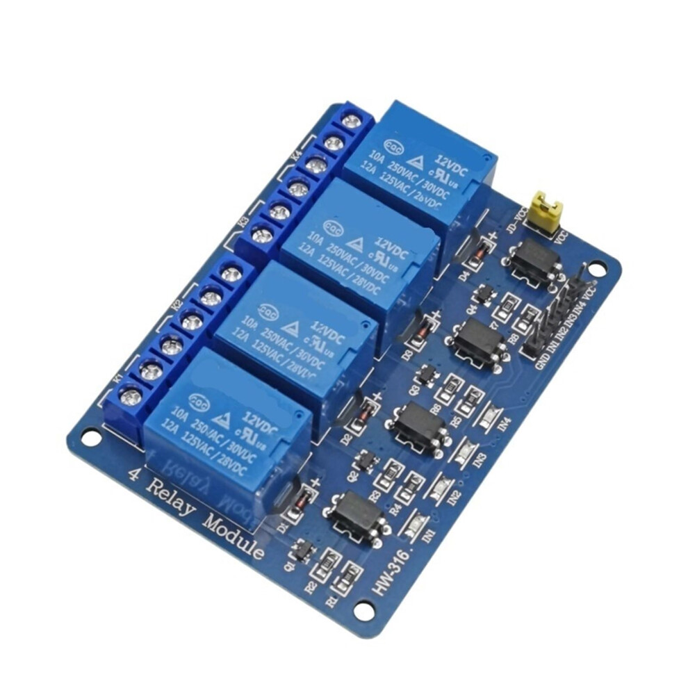 5V 12V 24V Relay Module With Optocoupler Output, 4 Channel Arduino Compatible Relay Board For Automation Projects 6276012487007