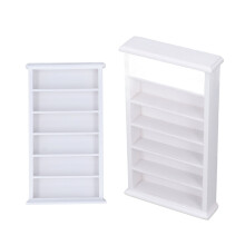 Estantería para casa de muñecas 1:12 Abedul blanco 9,5 x 2,5 x 17 cm