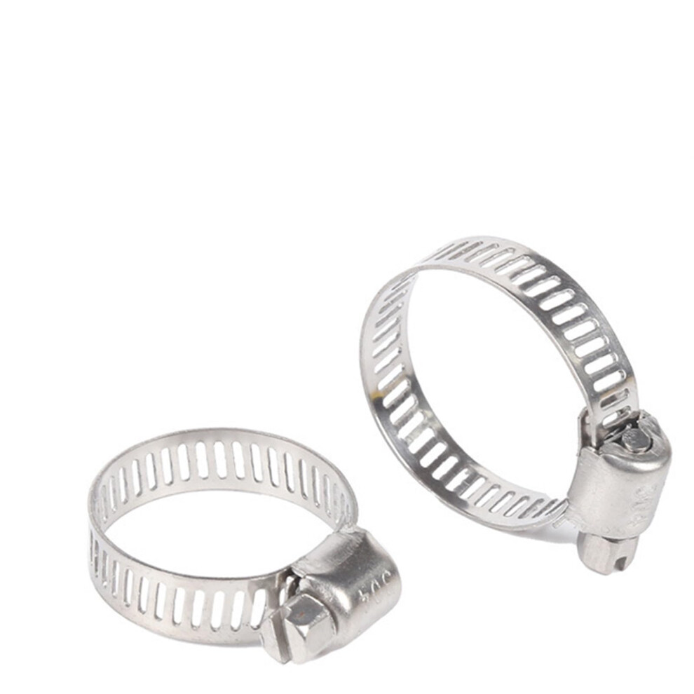Worm Drive Hose Clamp Set Of 10, 304 Stainless Steel Adjustable Clips 18-32Mm And 130-152Mm Pipe Clamps 6276012487472