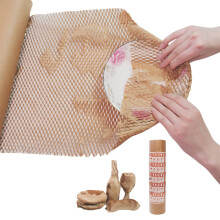 Packing Materials for Moving Dishes and Glassware 15"x164' Eco-Friendly Honeycomb Packing Paper with Fragile Stickers 80GSM