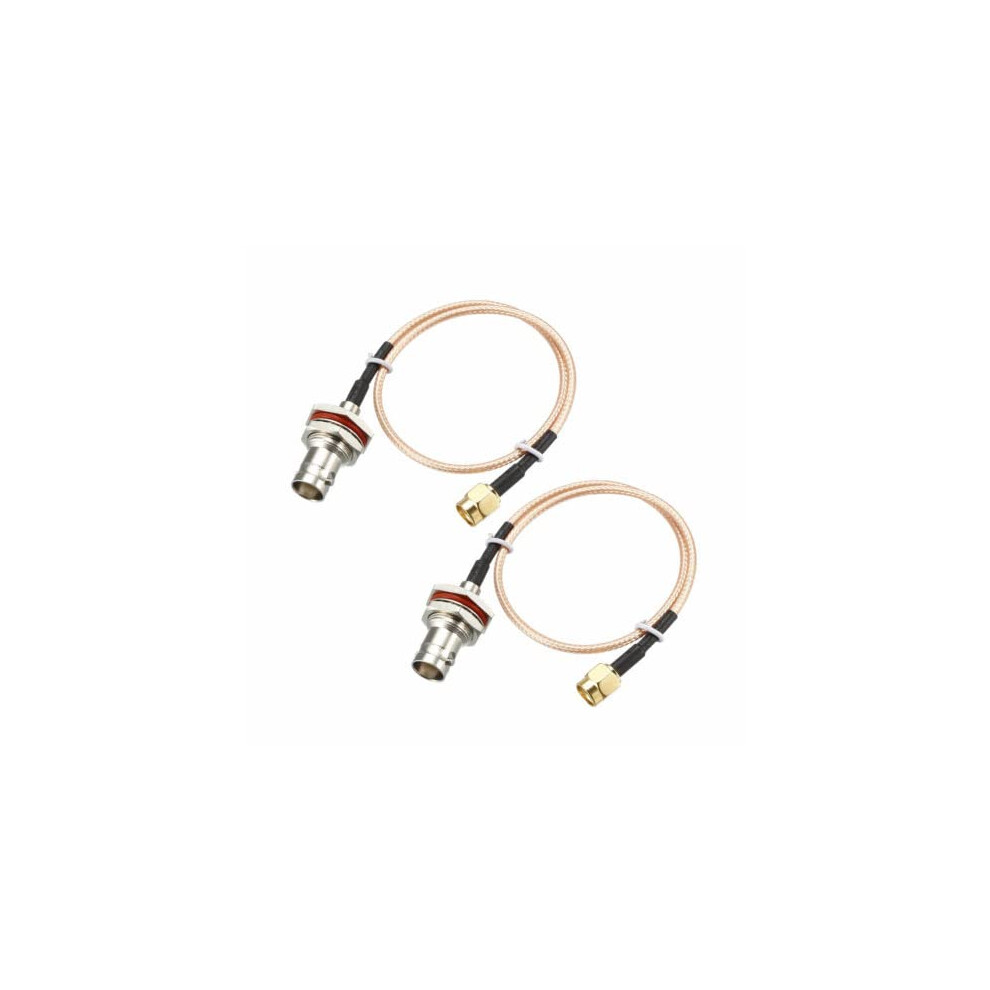 Sma Male To Bnc Female Bulkhead Coaxial Cable Rg316 12-Inch 2-Pack Low Loss Rf Connector Cable 6482260666242