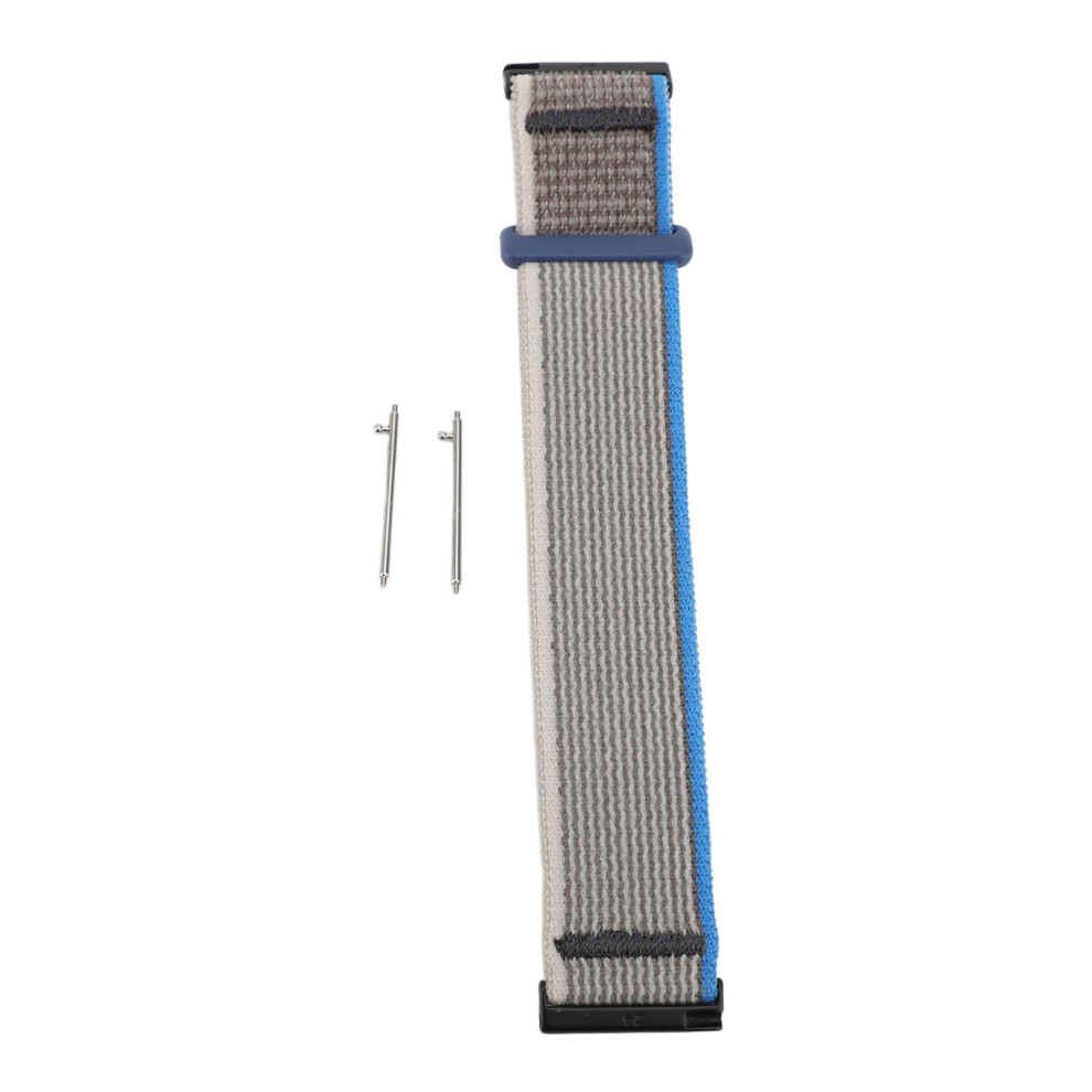 Sports Nylon Watch Strap Hook And Loop Fasteners Blue/Grey 9387669701792