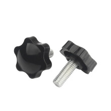M4 M5 M6 M8 M10 M12 Carbon Steel Six-Lobe Star Shape Thread Clamping Handle Bolt Knob 70mm Tightening Screw