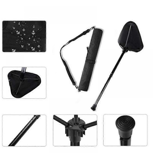 Folding cane, tripod stool, adjustable seat height, pole, adjustable seat, folding stool, folding chair with pole 2