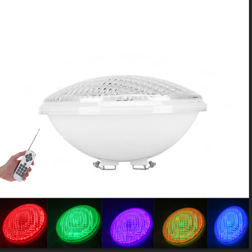 RGBW 40W PAR56 12V DC/AC IP68 submersible LED pool light with remote control 2