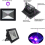 Μαύρο φως UV, προβολέας LED 20W IP66 αδιάβροχος μωβ φωτισμός, φωτισμός με εφέ μαύρου φωτ 2
