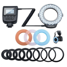 Macro LED-ringflitsset met 8 adapterringen