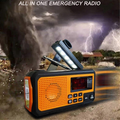 Ραδιόφωνο DAB373BT με μανιβέλα + FM, ραδιόφωνο έκτακτης ανάγκης BT με μπαταρία 5000 MAh, ηλ 2