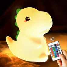 Kids' Room Night Light, Dinosaur-Themed LED Lamp, Battery-Powered Portable Light Compatible with Bedrooms