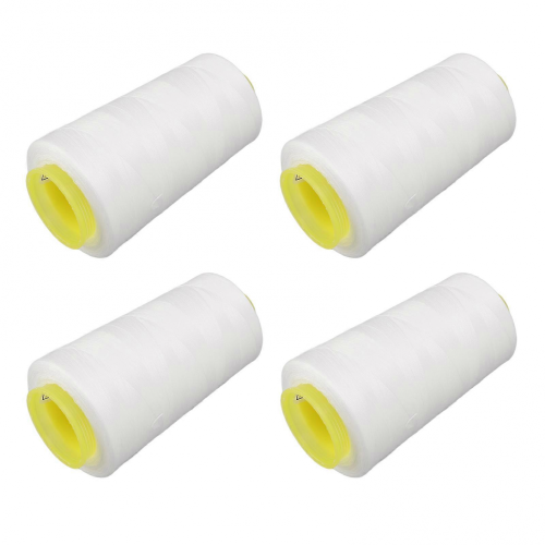 4 pcs Serger threads, white, premium polyester, robust, wear-resistant, widely used white thread 2