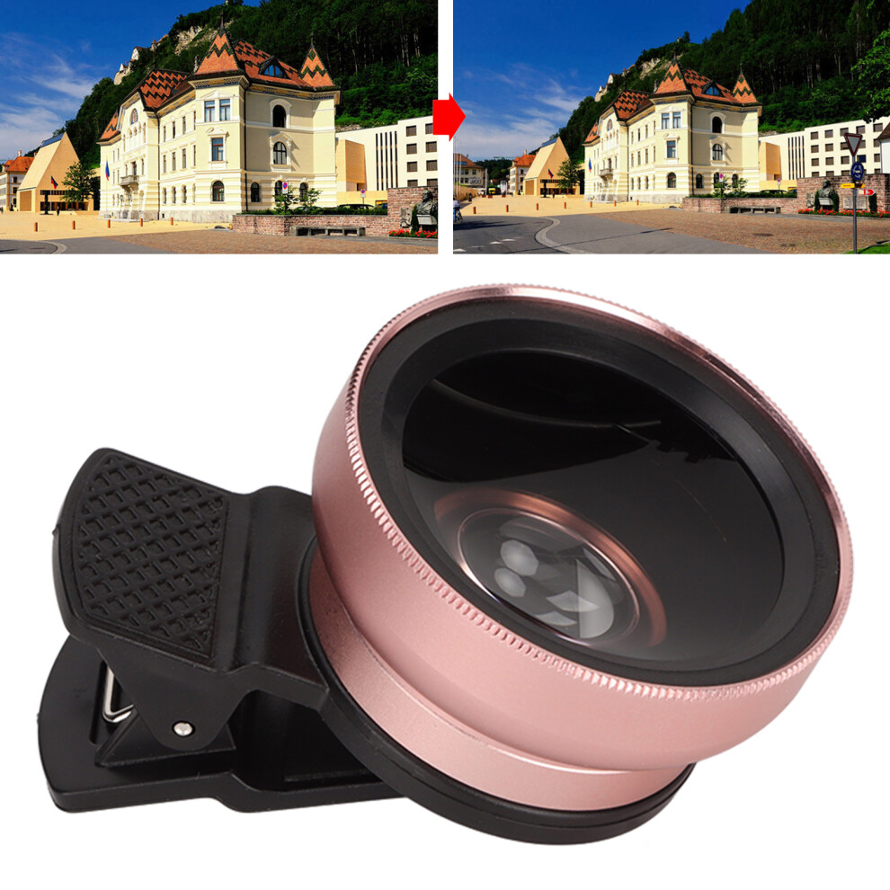 2-In-1 Hd Phone Lens Kit Rose 0.45X Wide + 12.5X Macro Gold 8771342098360