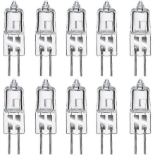 Halogenlampen G4 35W 12V, warmweiß 2800K, dimmbar, transparente Kapsel, 10 Stück - QH