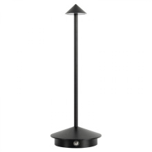 Alumiininen himmennettävä LED-pöytävalaisin, IP54-suojausluokka, sisä- ja ulkokäyttöön, latausalusta, korkeus 29 cm, EU-pistoke - Corten-WEL