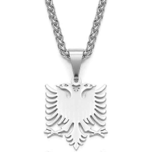 Collana con ciondolo aquila albanese in stile etnico