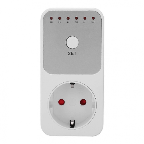 Stopcontactschakelaar met timer, afteltimer, EU-stopcontact 230V 1