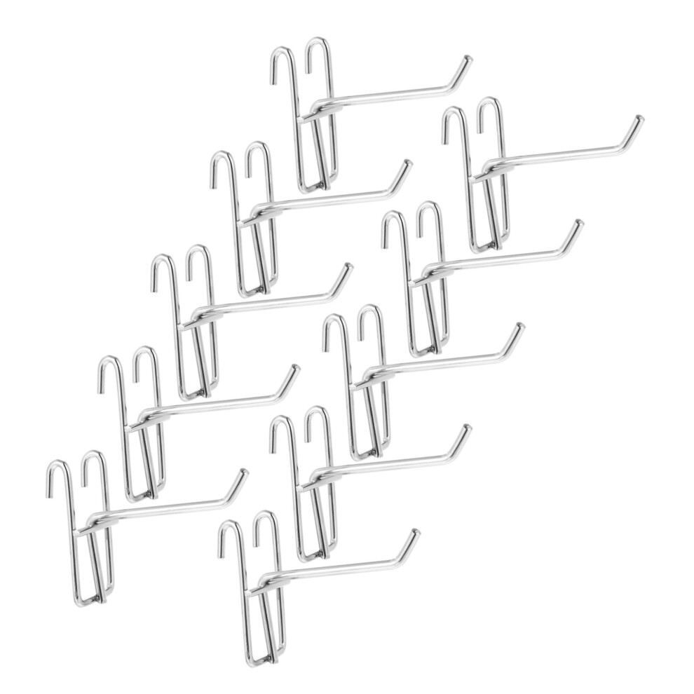 Heavy Duty Grid Wall Hooks 10 Pcs Iron Hanger Hooks For Retail Store Easy Installation Space-Saving Accessories 6276012488424
