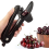 Cherry pit or core remover, kitchen tool with scoop, compatible with one-handed use (black) 3
