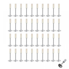 40 potenti chiodi per cemento, chiodi rotondi in acciaio mini, compatibili con pistola sparachiodi da 20/42 mm, 100% nuovi
