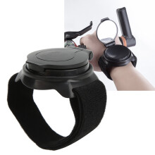 Schwarzer Fahrradspiegel mit konvexem Design und Nylon-Armband 5 cm zur Sicherheit - NEU