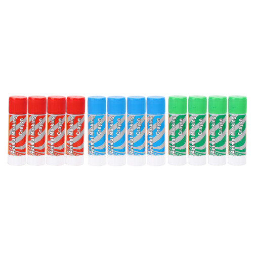 12Pcs Large Livestock Marking Crayons Red Green 1