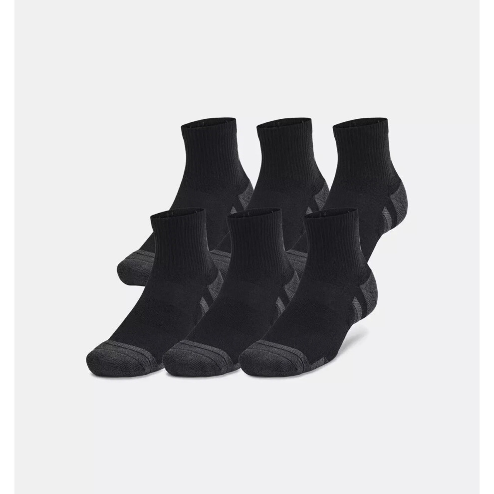 Under Armour (Large) Essential Tech Black 6-Pcs Crew Socks