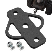 Hitch Adapter, Steel ATV Trailer Hitch, Black Coated Three-Way Receiver, 16.3x5.6cm, 0.5cm Thick for Garden Tractors