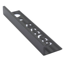 Black 10mm PVC Straight Edge Tile Trim ESP 2.5m Pack of 5